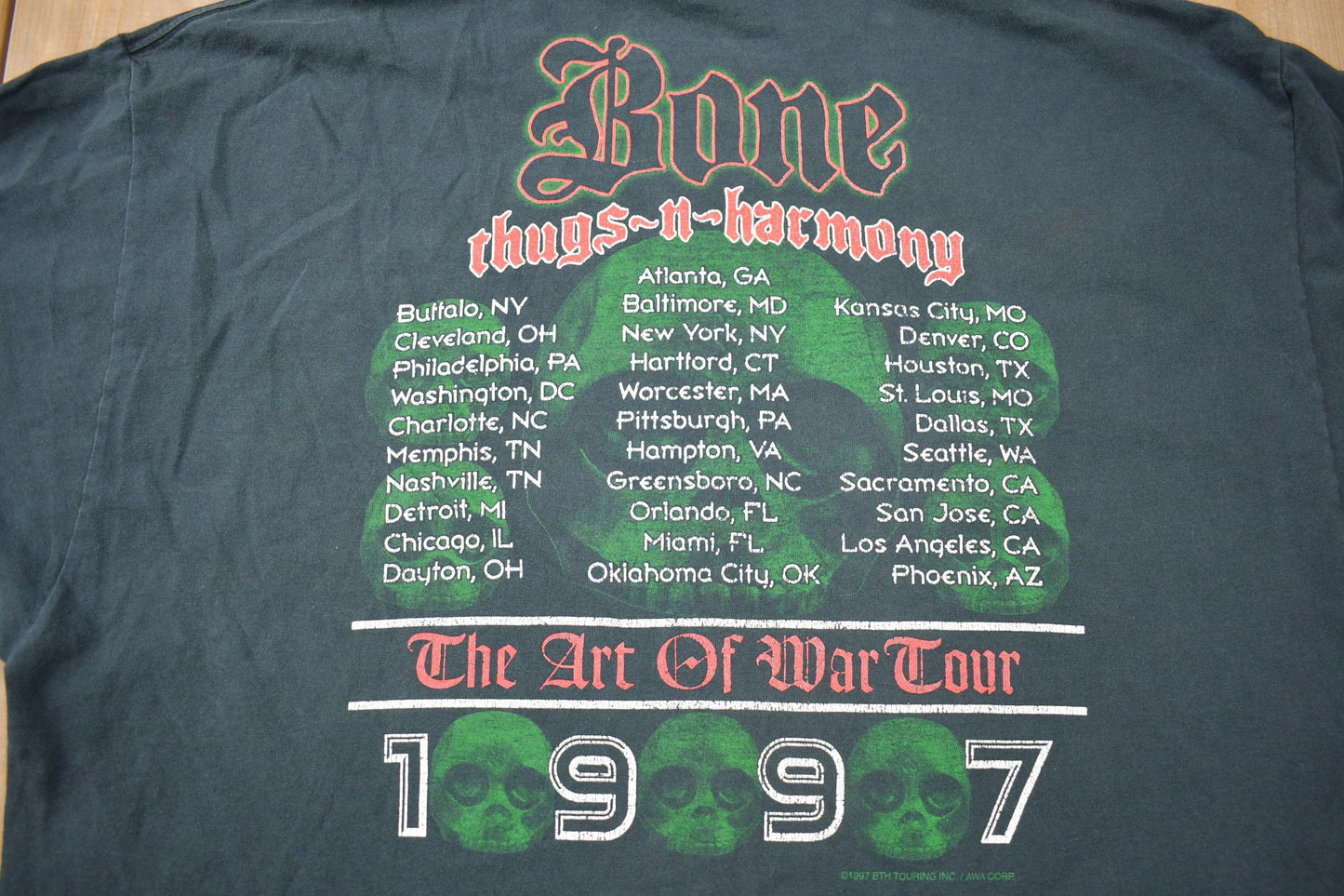 Vintage 1997 Bone Thugs-N-Harmony The Art Of War Tour T Shirt Men's 2XL from propervintagecanada