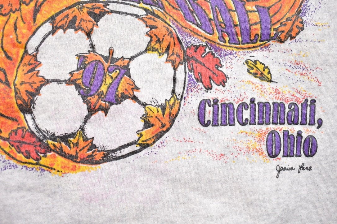 Vintage 1997 Cincinnati Ohio Fall Ball Soccer Crewneck Sweatshirt Men's XS from propervintagecanada