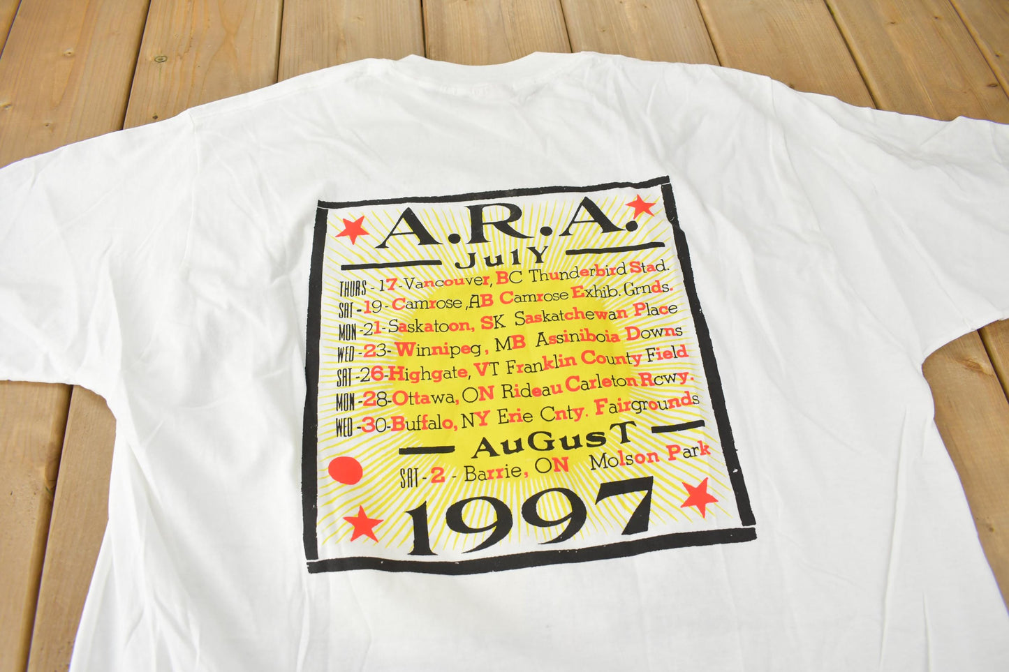 Vintage 1997 Deadstock The Tragically Hip Another Roadside Attraction Graphic Single Stitch Band Tee Made in Canada from propervintagecanada