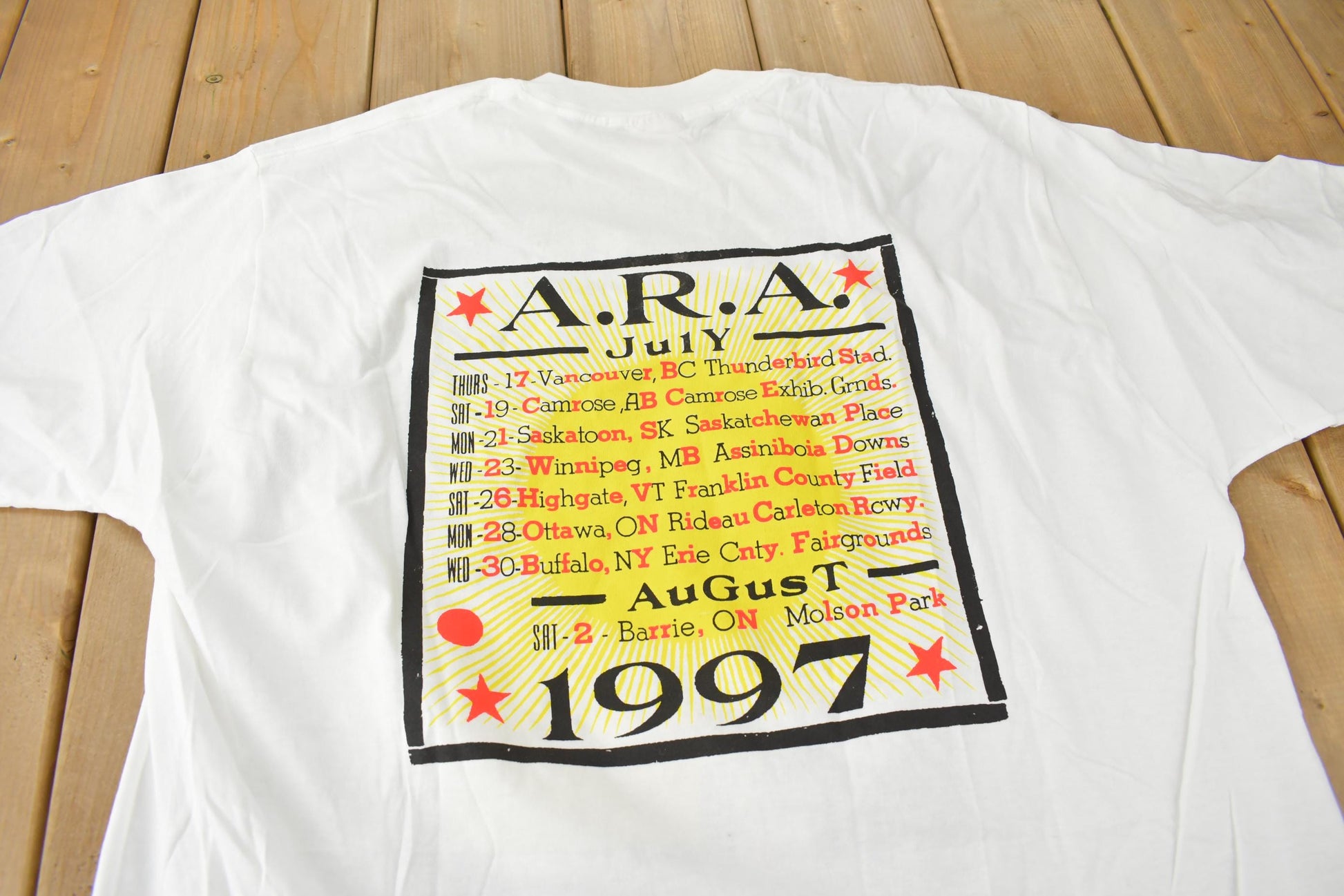 Vintage 1997 Deadstock The Tragically Hip Another Roadside Attraction Graphic Single Stitch Band Tee Made in Canada from propervintagecanada