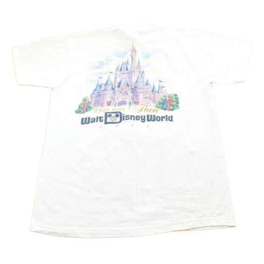 Vintage 1997 Disney World Now and Then 25th Anniversary T-Shirt Men's Medium from propervintagecanada