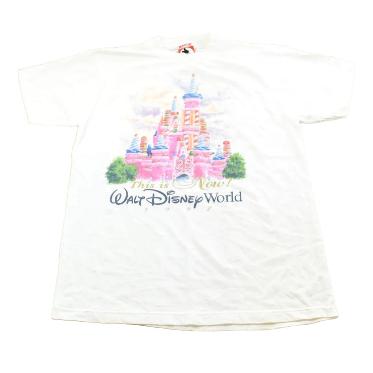 Vintage 1997 Disney World Now and Then 25th Anniversary T-Shirt Men's Medium from propervintagecanada