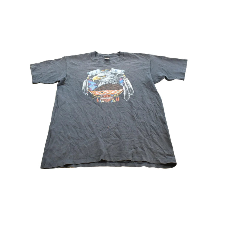 Vintage 1997 Harley Davidson Eagle Dream Catcher Graphic T-Shirt Size L Men's XL from propervintagecanada