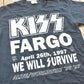 Vintage 1997 Kiss We Will Survive Fargo Concert T-Shirt Mens L from propervintagecanada