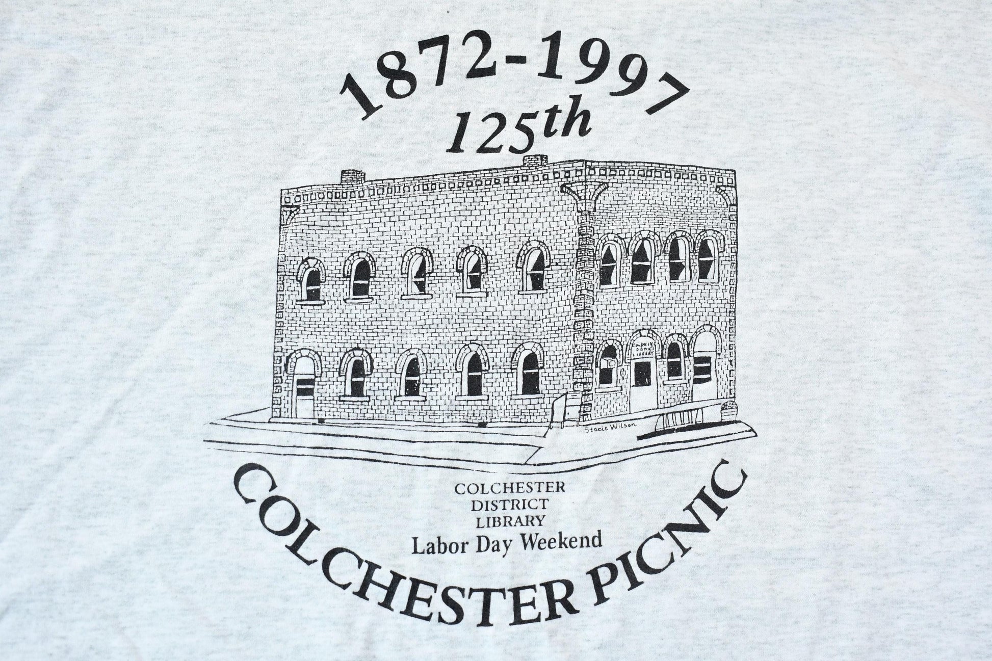 Vintage 1997 Labor Day Weekend Colchester District Public Library 125th Anniversary Picnic Single Stitch Graphic T-Shirt from propervintagecanada