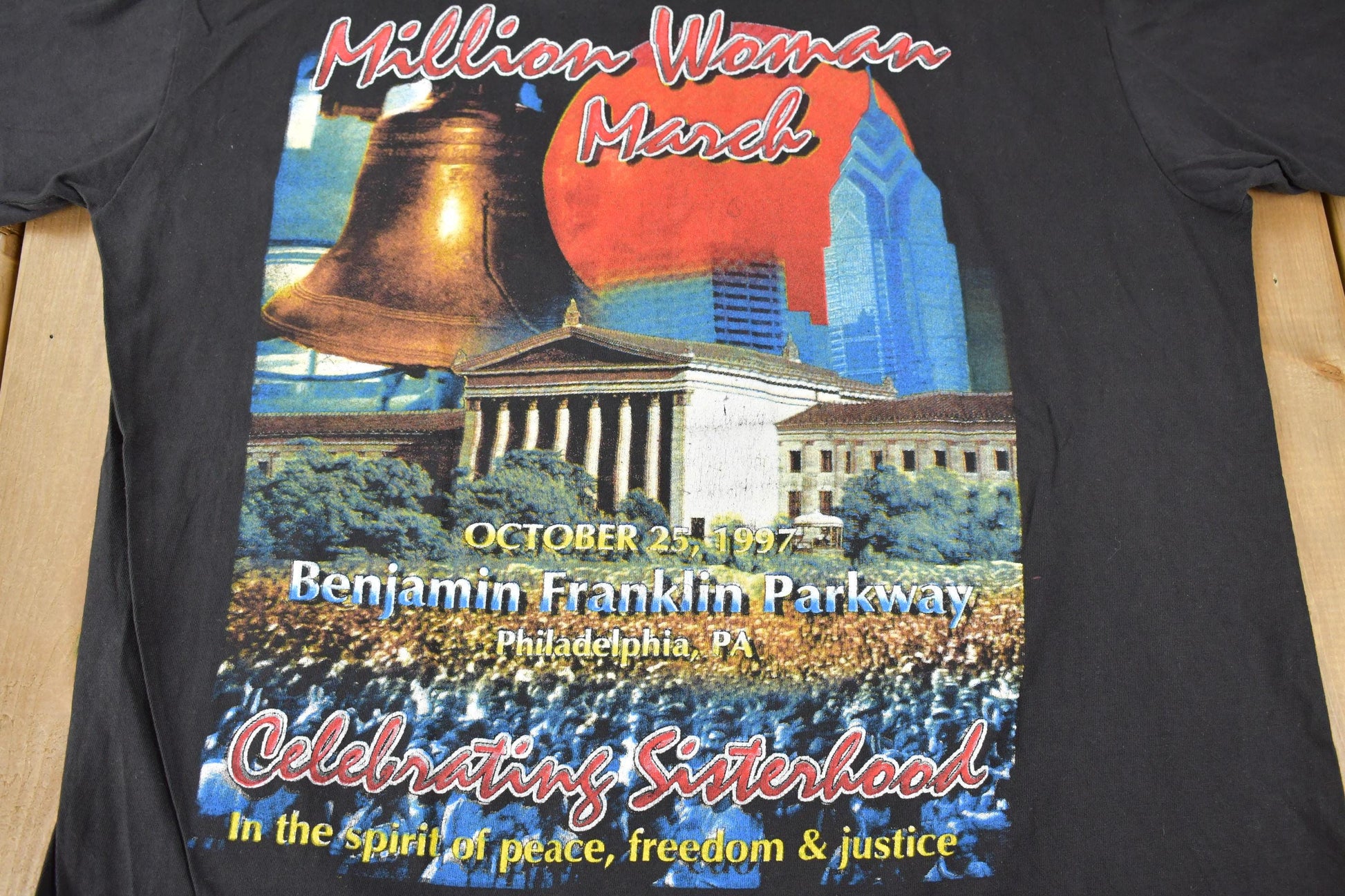 Vintage 1997 Million Woman March Graphic T Shirt Men's XL from propervintagecanada
