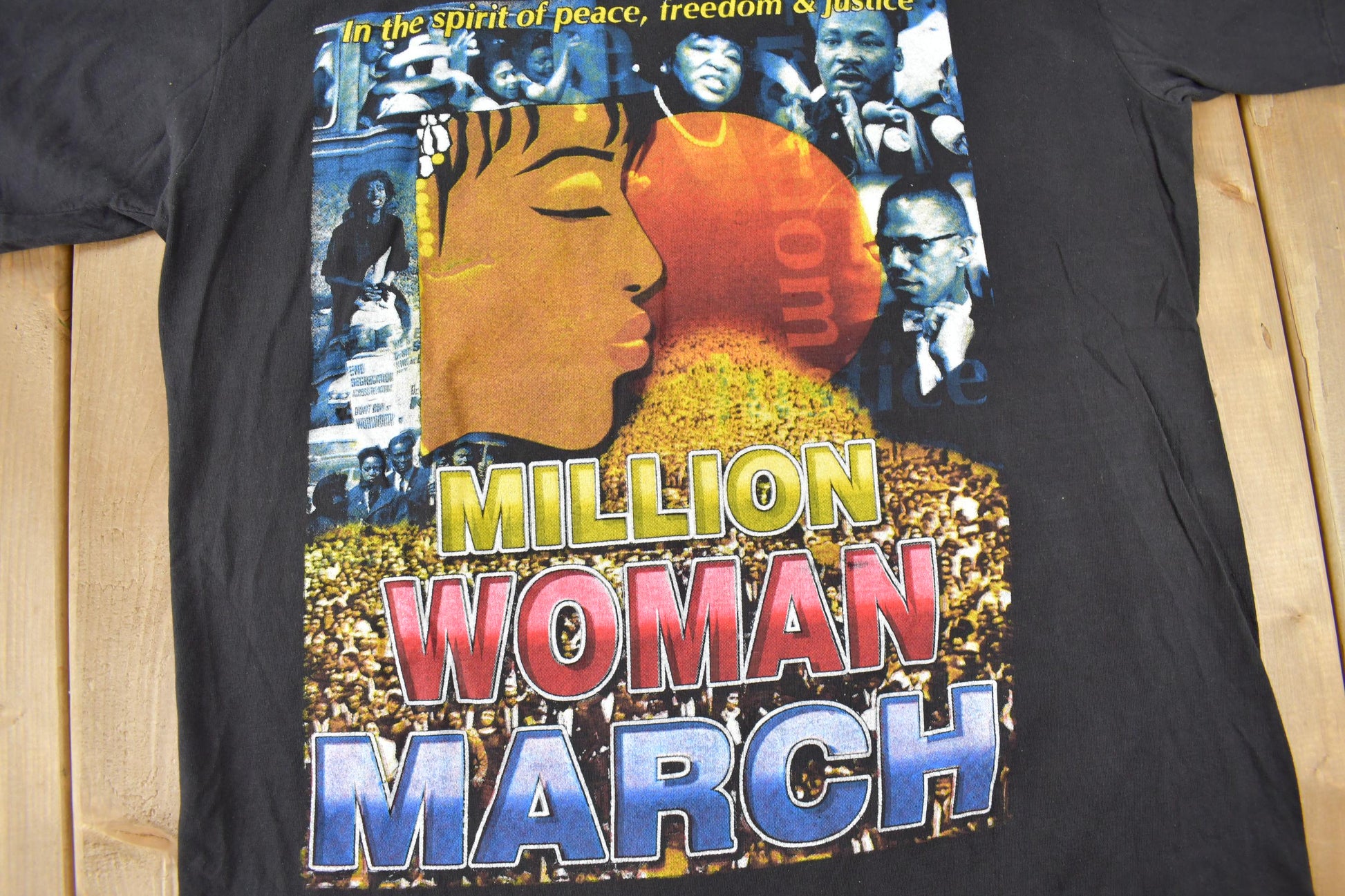 Vintage 1997 Million Woman March Graphic T Shirt Men's XL from propervintagecanada