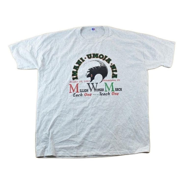 Vintage 1997 Million woman March Souvenir Single Stitch Graphic Print T-Shirt Men's XL from propervintagecanada