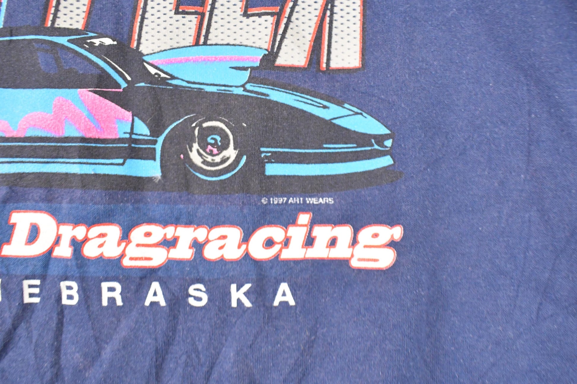Vintage 1997 NHRA Motorplex Souvenir Drag Racing T-Shirt Men's L from propervintagecanada