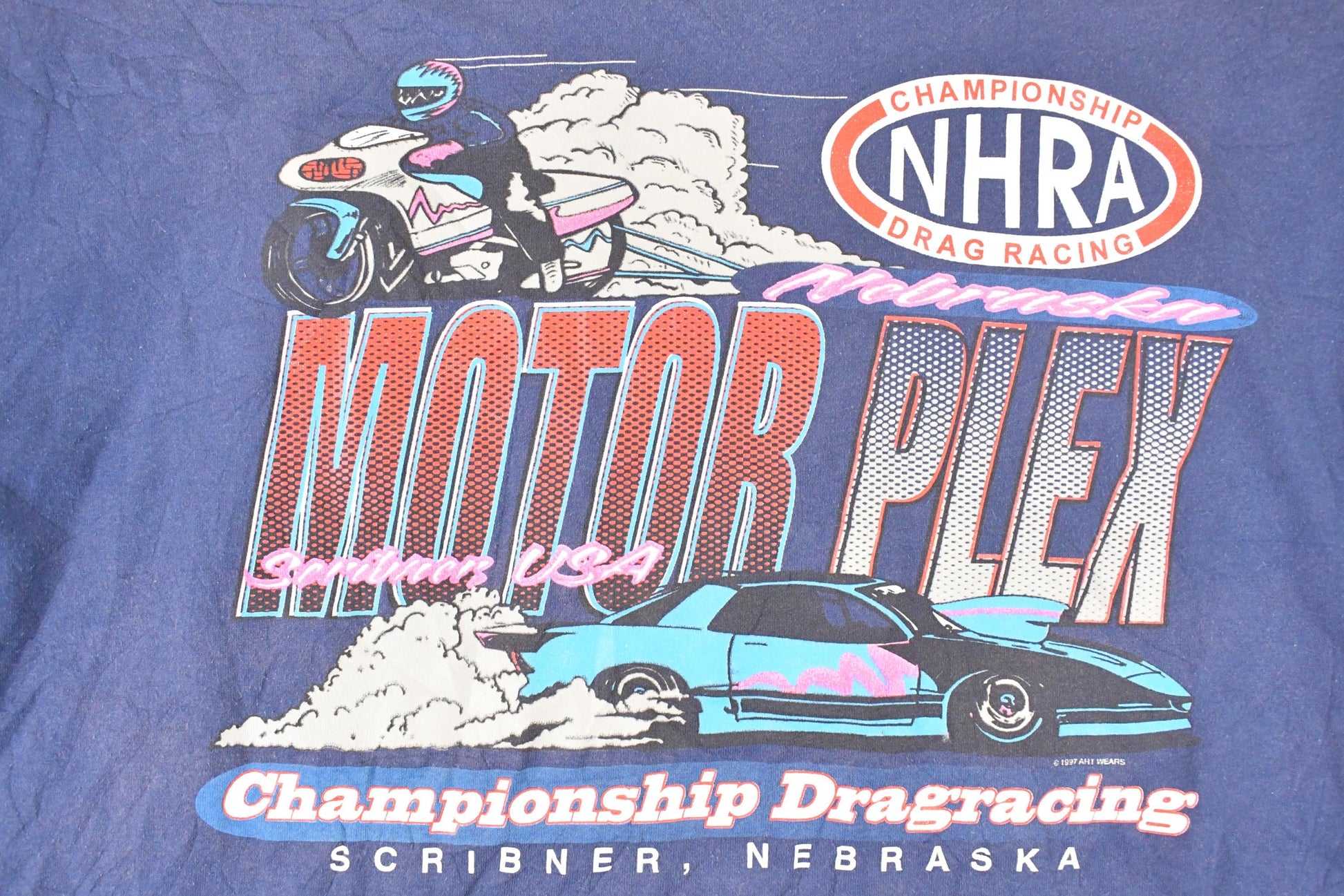 Vintage 1997 NHRA Motorplex Souvenir Drag Racing T-Shirt Men's L from propervintagecanada