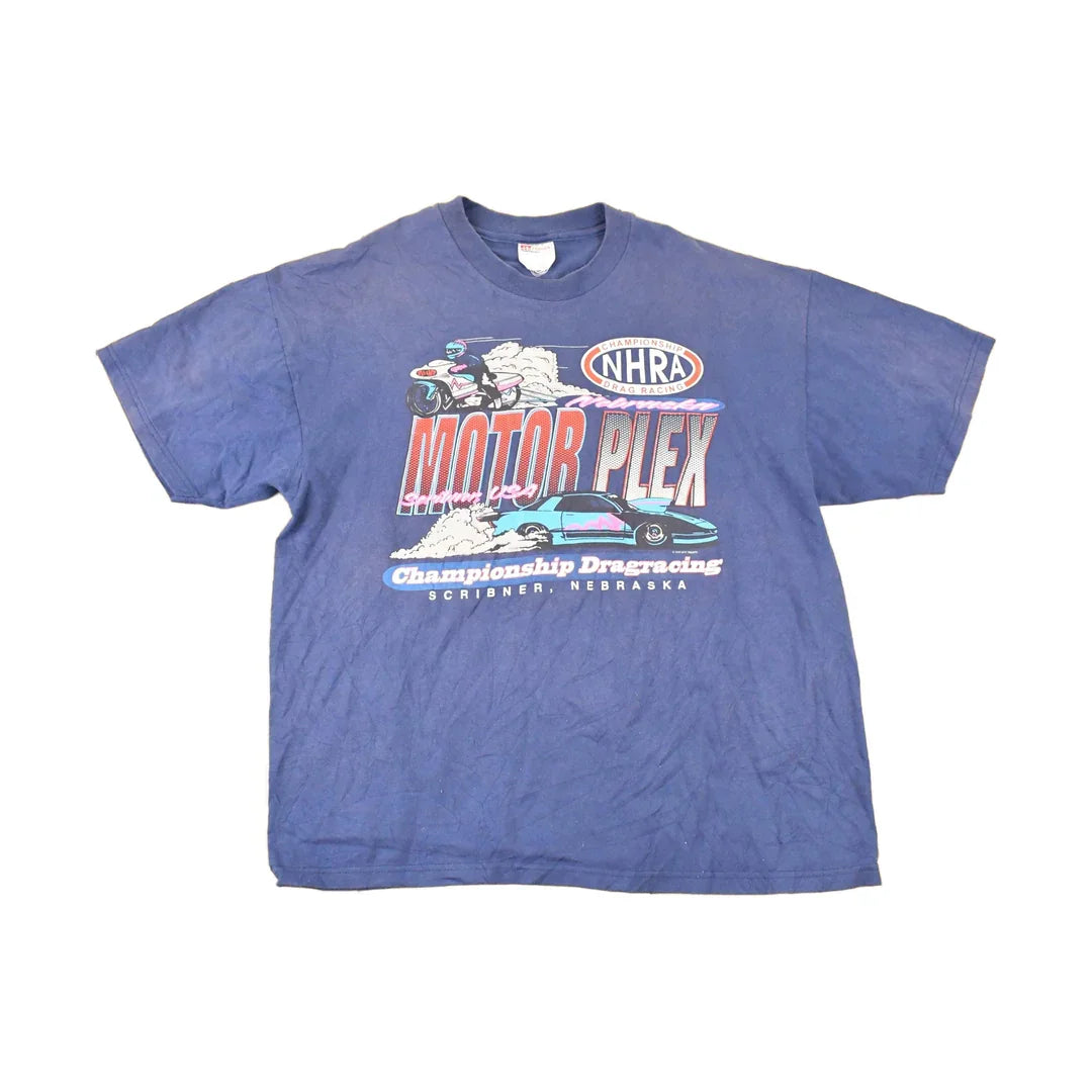 Vintage 1997 NHRA Motorplex Souvenir Drag Racing T-Shirt Men's L from propervintagecanada