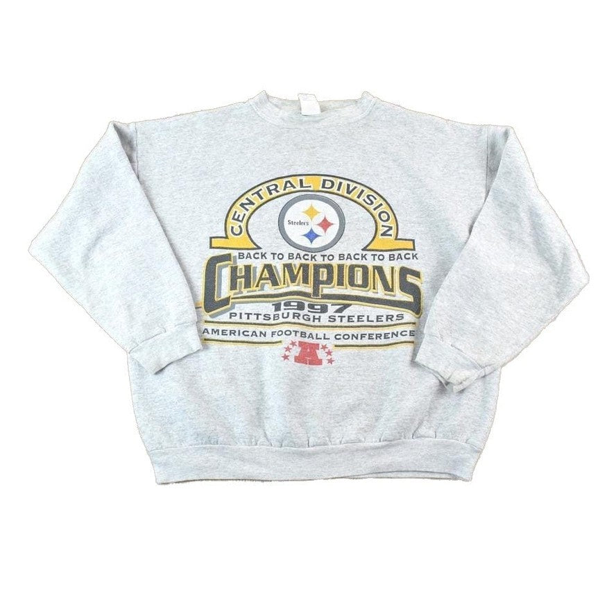 Vintage 1997 Pittsburgh Steelers Logo 7 NFL Crewneck Sweatshirt Men's Large from propervintagecanada