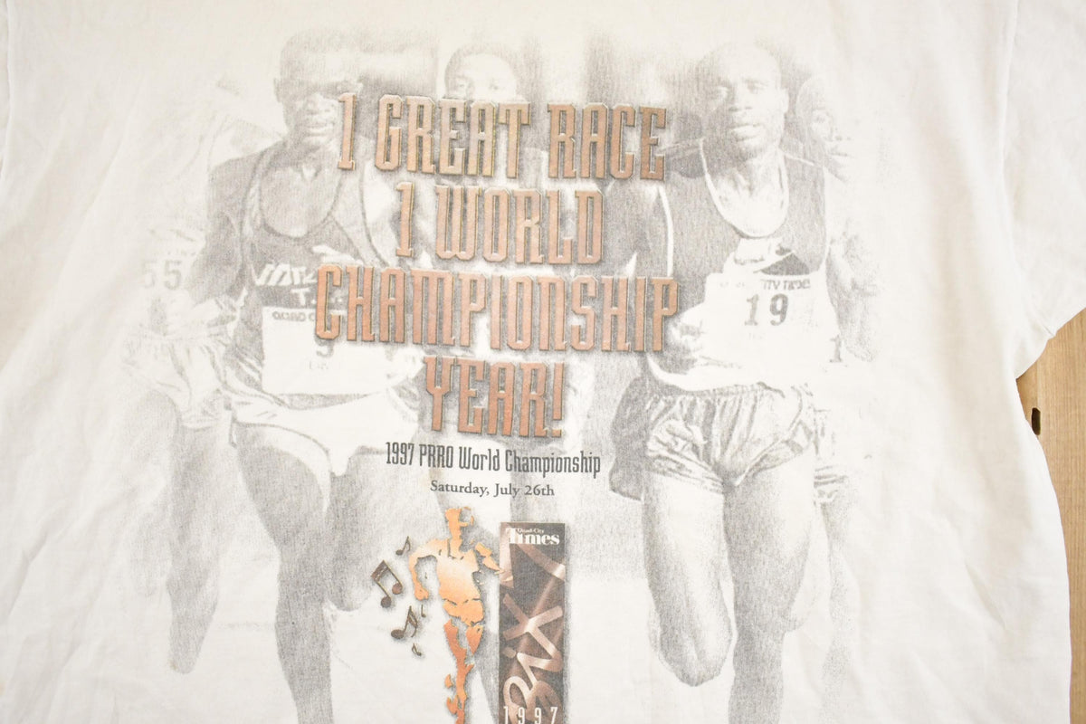 Vintage 1997 Pro World Championship Running T-Shirt Mens M from propervintagecanada