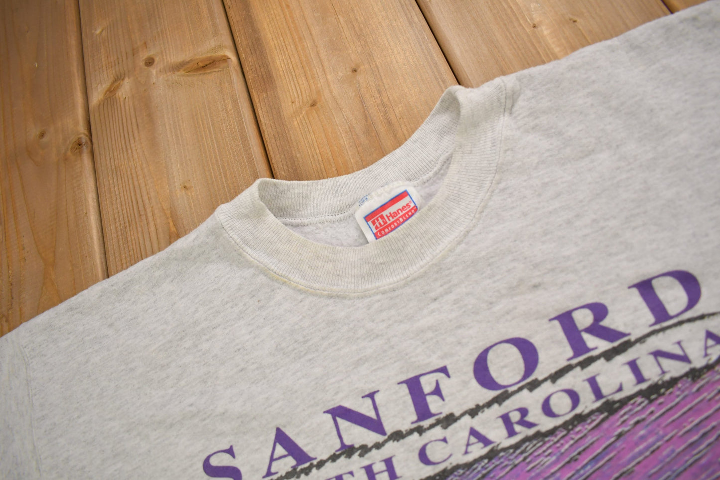 Vintage 1997 Sanford North Carolina Graphic Crewneck Sweatshirt from propervintagecanada