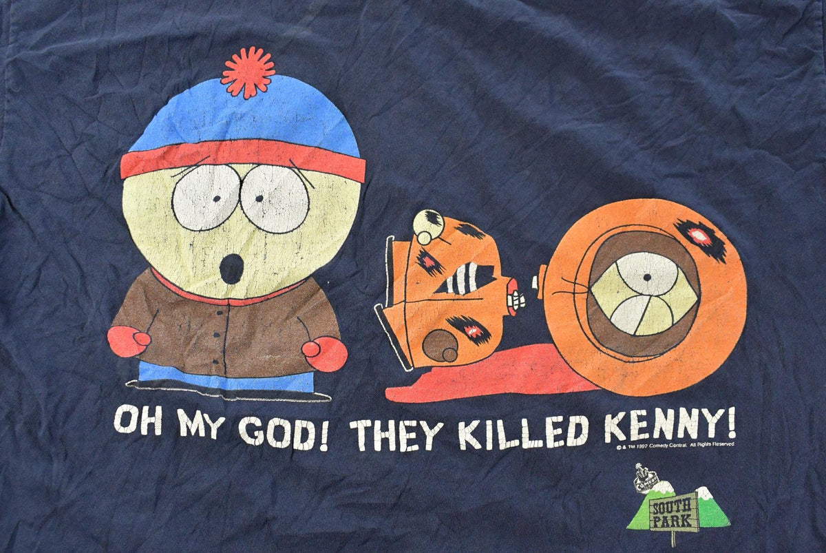 Vintage 1997 South Park Killed Kenny Graphic T-Shirt Men's XL from propervintagecanada