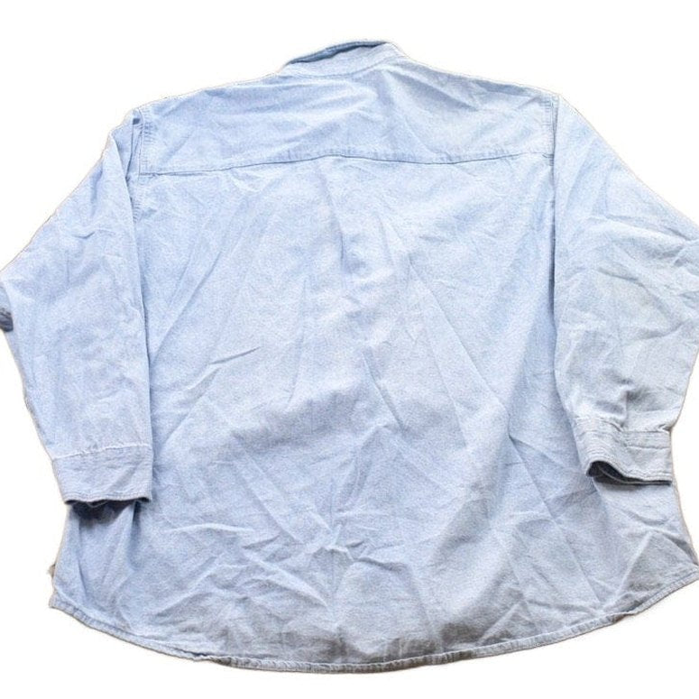 Vintage 1997 Speed 2 Box Seat Video Button Up Jean Shirt Men's 2XL from propervintagecanada