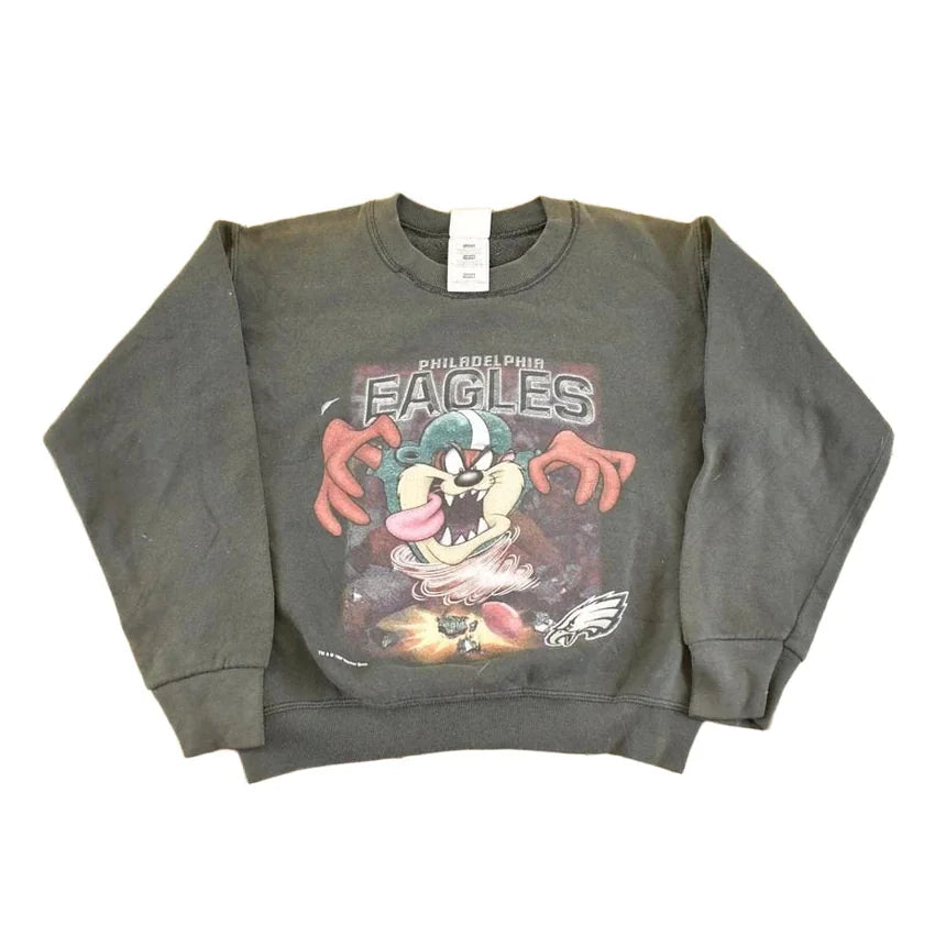 Vintage 1997 Taz Philadelphia Eagles Crewneck Sweatshirt Youth L Men's Large from propervintagecanada