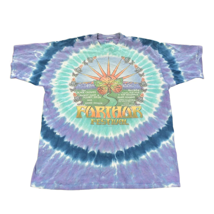 Vintage 1997 The Grateful Dead Further Festival Liquid Blue Graphic T-Shirt Men's XL from propervintagecanada