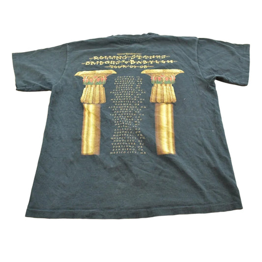 Vintage 1997 The Rolling Stones Bridges To Babylon Tour Band T-shirt Mens L from propervintagecanada