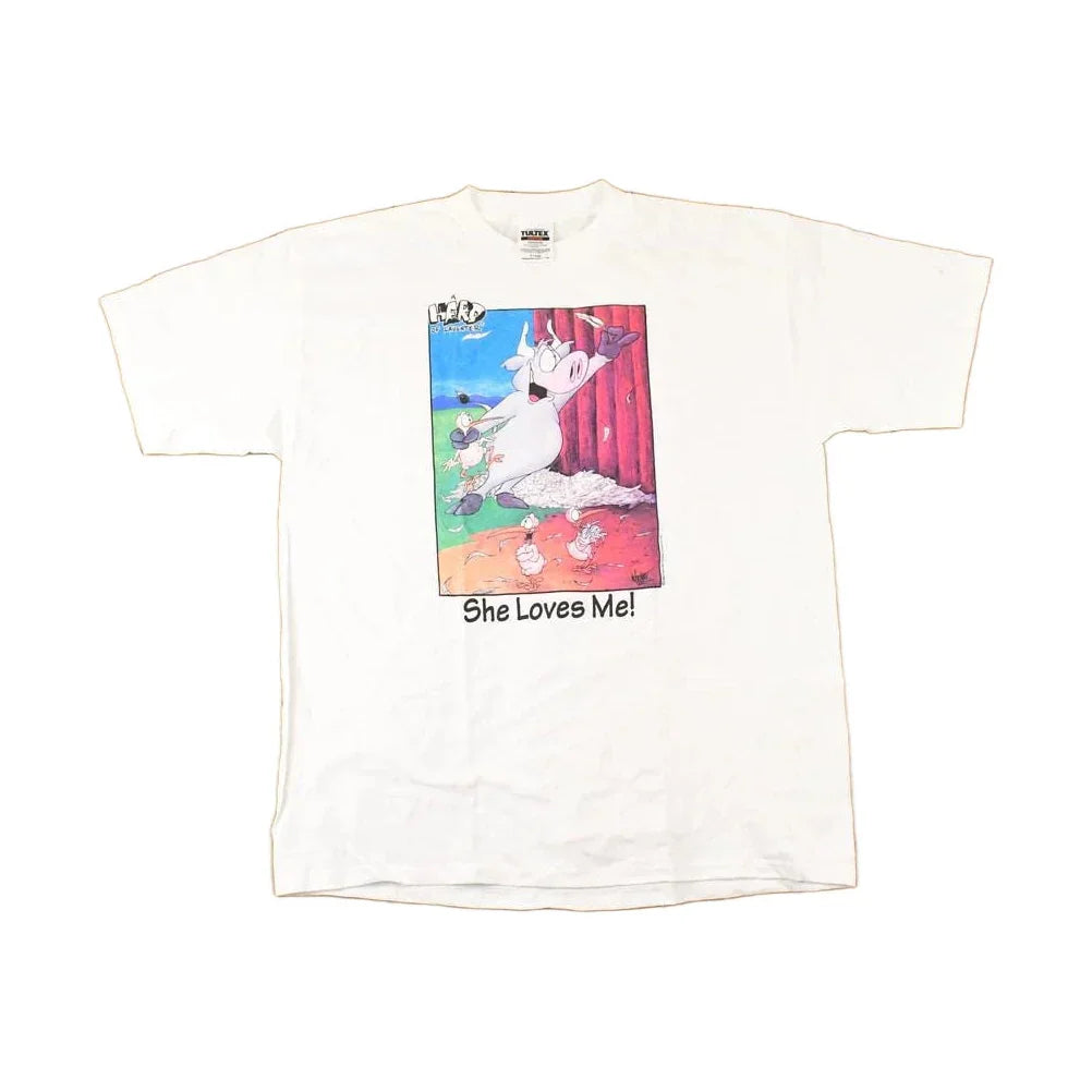 Vintage 1998 A Herd Of Laughter Souvenir Comedy T-Shirt Men's XL from propervintagecanada