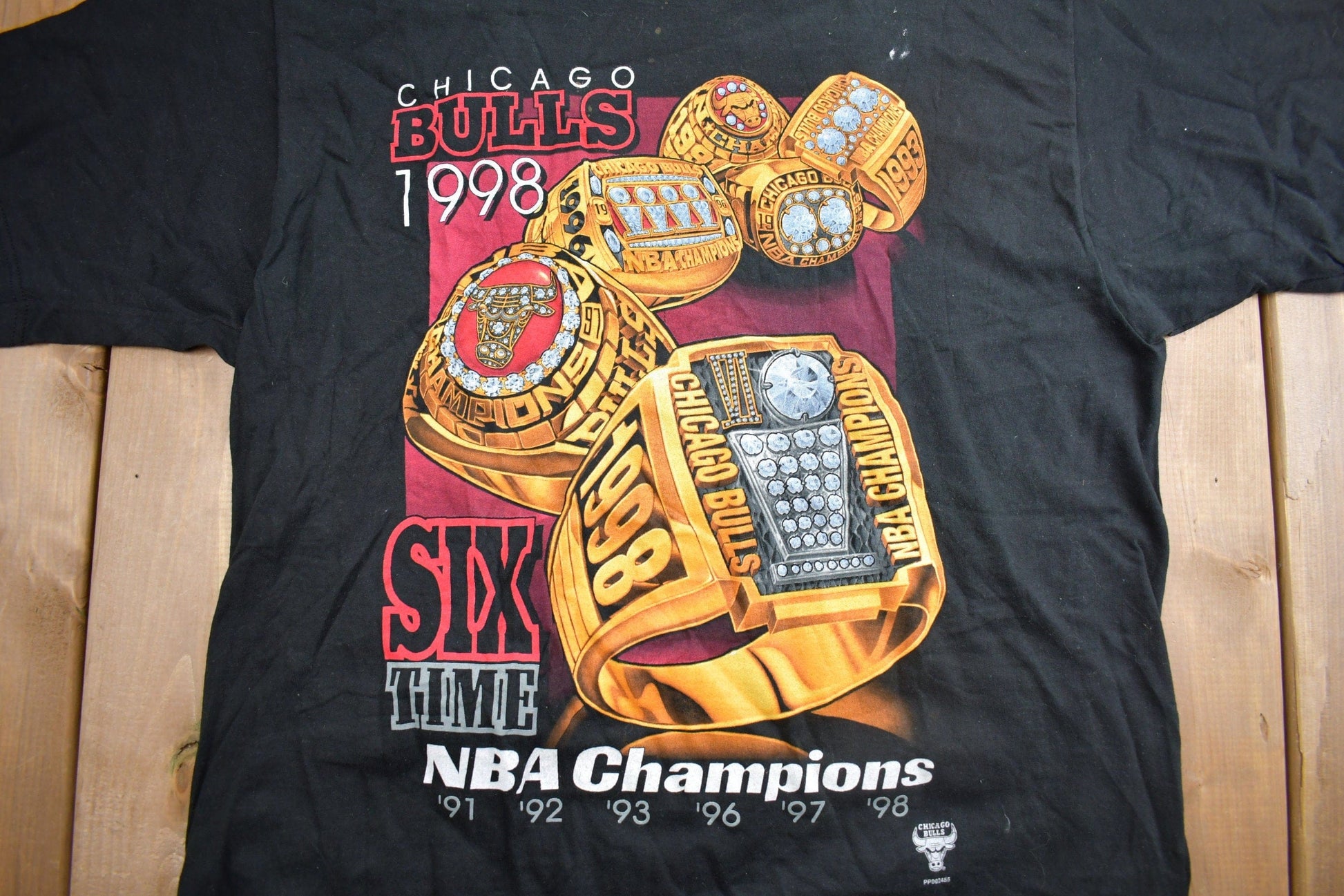 Vintage 1998 Chicago Bulls 6 Time NBA Champions Pro Player T-Shirt / 90s Streetwear / Vintage Bulls Tee / Sportswear / Jordan from propervintagecanada
