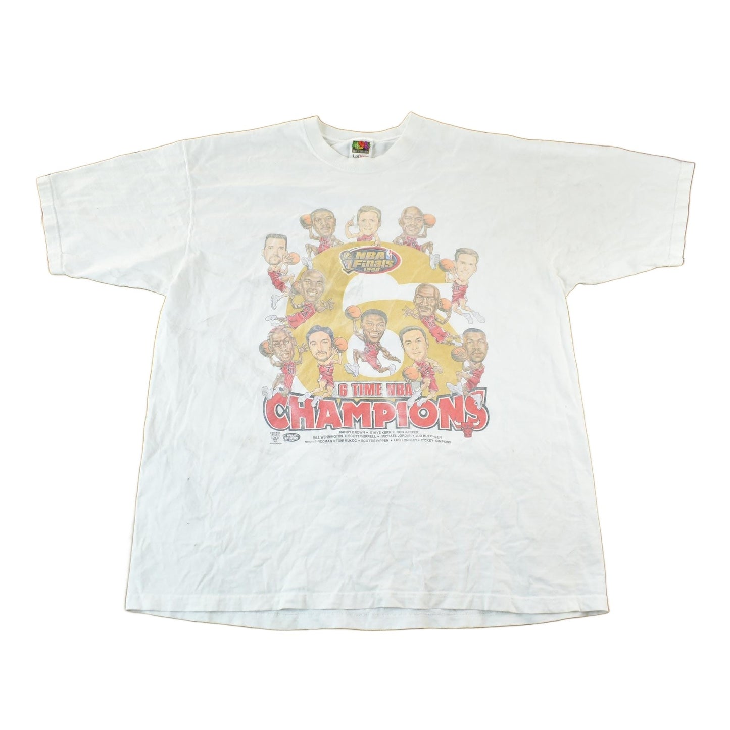 Vintage 1998 Chicago Bulls 6 Time NBA Champions T-Shirt Men's XL / 90s Streetwear / Vintage Bulls Tee / Sportswear / Basketball from propervintagecanada