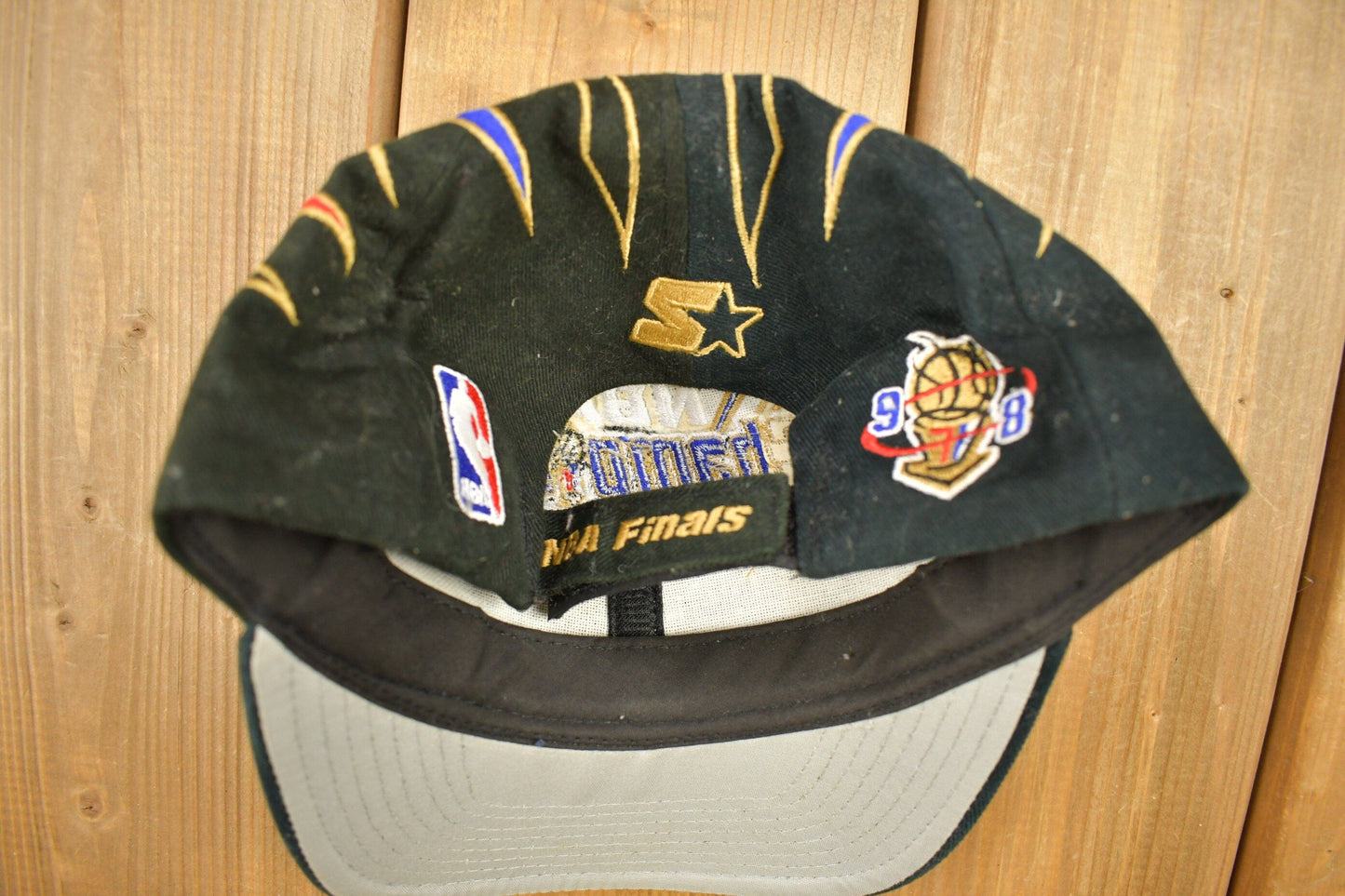 Vintage 1998 Chicago Bulls NBA Champions Starter Stripes Strap Back Hat / OSFA / 90s Strap Back / Vintage Hat / Embroidered / Bulls Hat from propervintagecanada