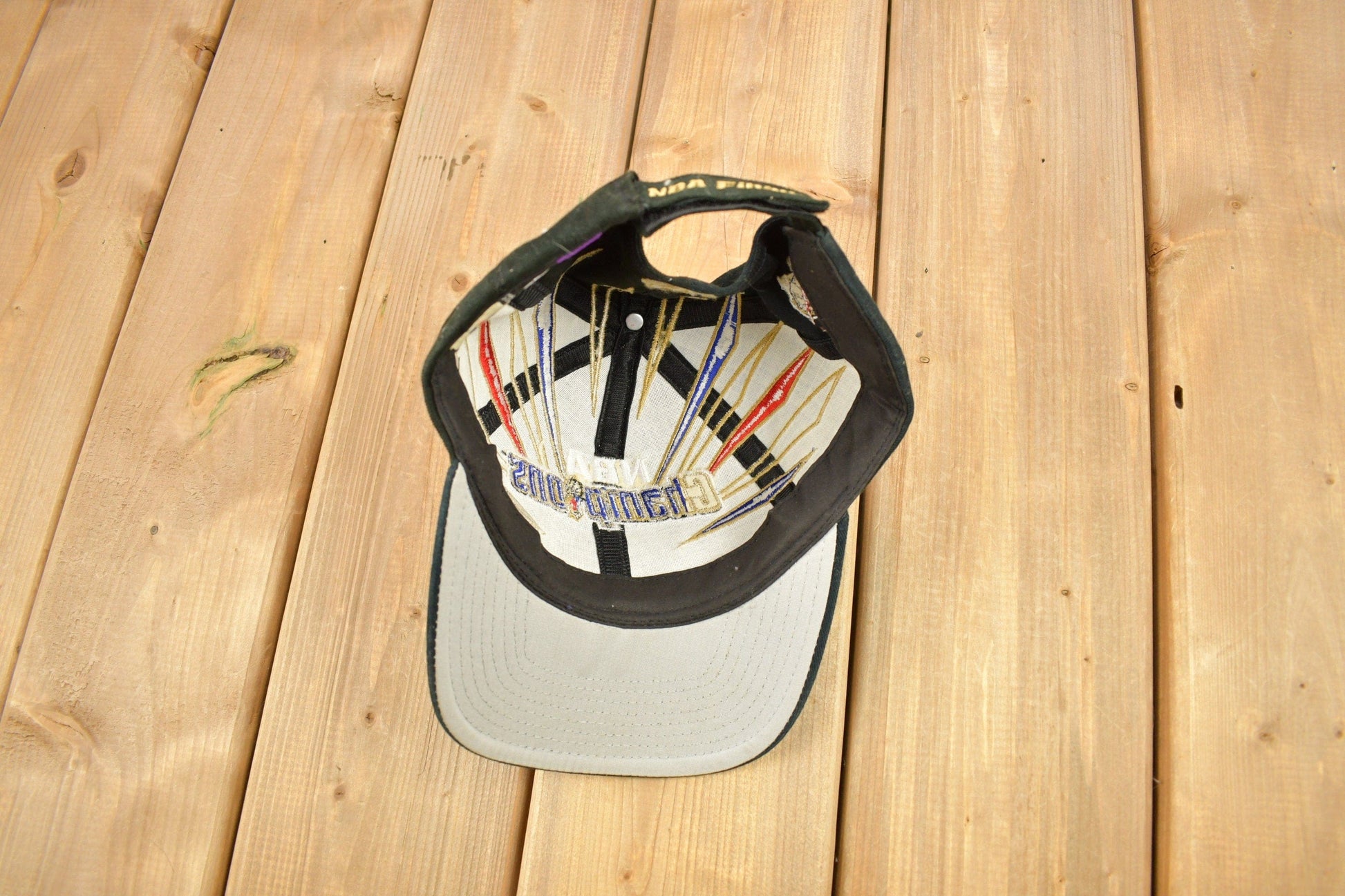 Vintage 1998 Chicago Bulls NBA Champions Starter Stripes Strap Back Hat / OSFA / 90s Strap Back / Vintage Hat / Embroidered / Bulls Hat from propervintagecanada