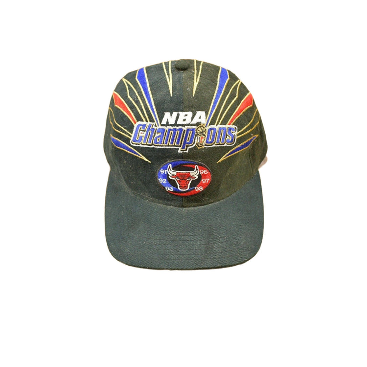 Vintage 1998 Chicago Bulls NBA Champions Starter Stripes Strap Back Hat / OSFA / 90s Strap Back / Vintage Hat / Embroidered / Bulls Hat from propervintagecanada