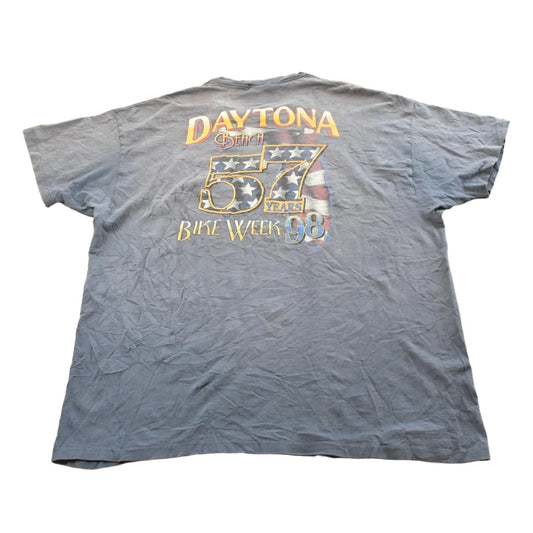 Vintage 1998 Daytona Beach Bike Week T-Shirt Made In USA Mens 2XL from propervintagecanada