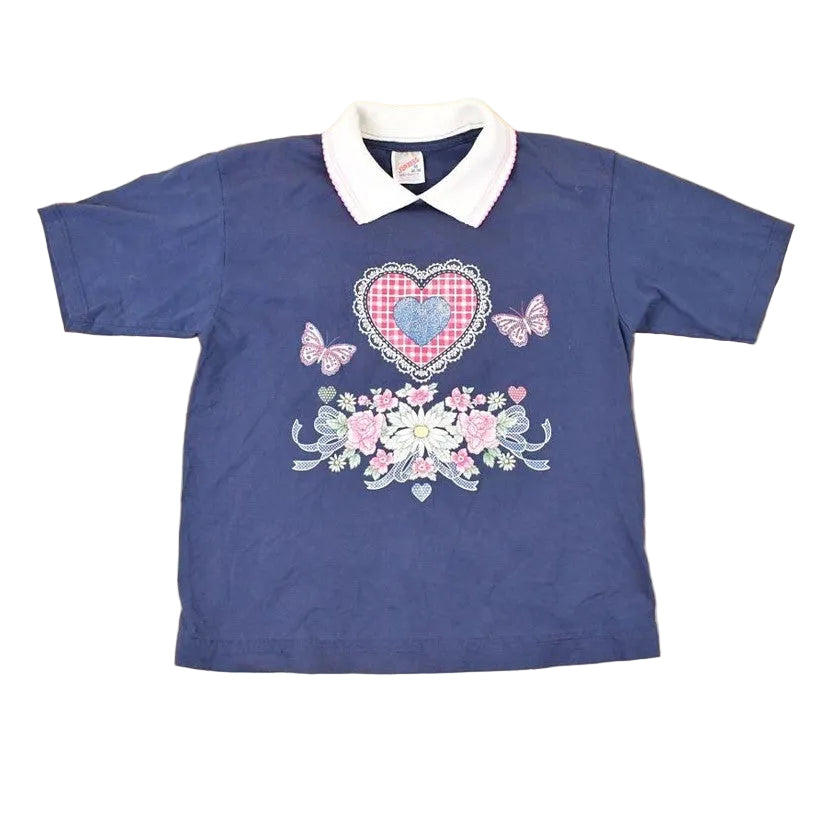 Vintage 1998 Endless Designs Grandma Floral Souvenir Collared T-Shirt Women's M / 90s Single Stitch Graphic Tee / Made in USA from propervintagecanada