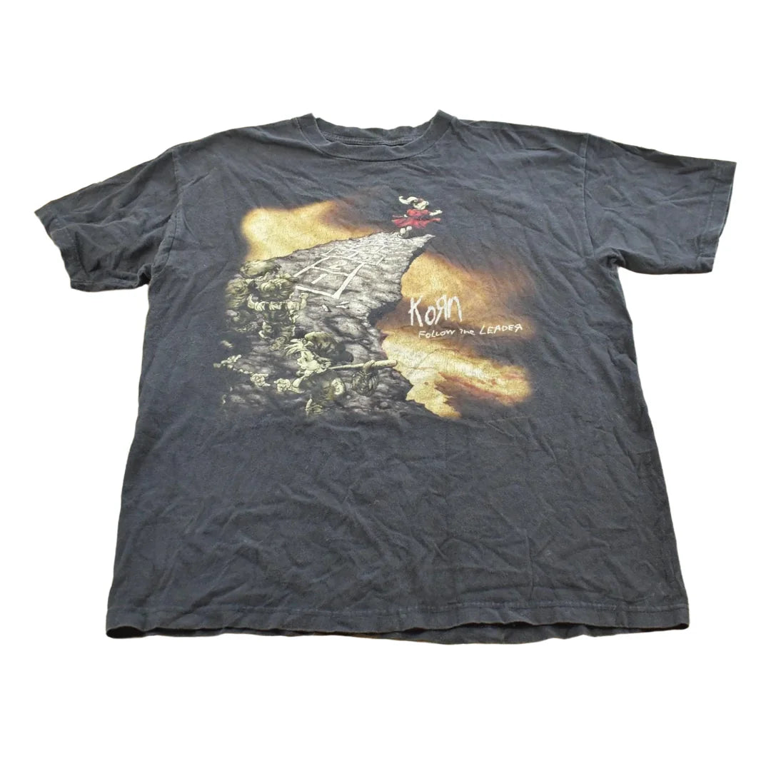 Vintage 1998 Giant Korn Follow the Leader Graphic Band T-Shirt Men's XL Men's Large from propervintagecanada
