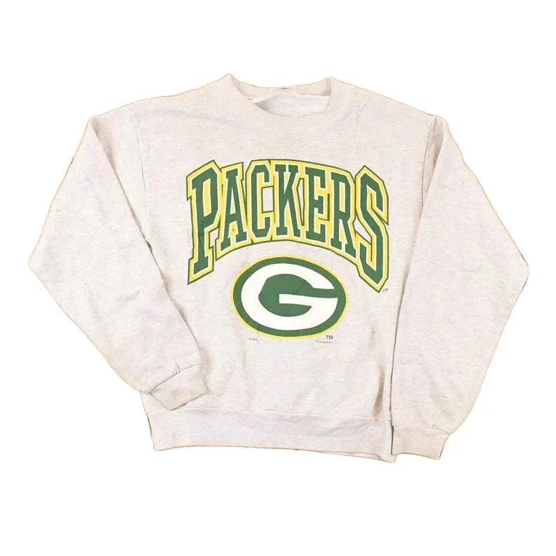 Vintage 1998 Green Bay Packers NFL Football Graphic Print Crewneck Sweatshirt Youth L from propervintagecanada