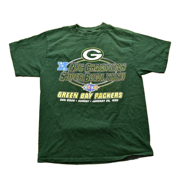 Vintage 1998 Greenbay Packers Super Bowl Logo 7 T-Shirt , Graphic , 80s , 90s , Streetwear , Retro Style from propervintagecanada