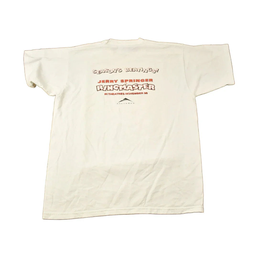 Vintage 1998 Jerry Springer In Ringer Master Movie Promo T-shirt Men's Large from propervintagecanada