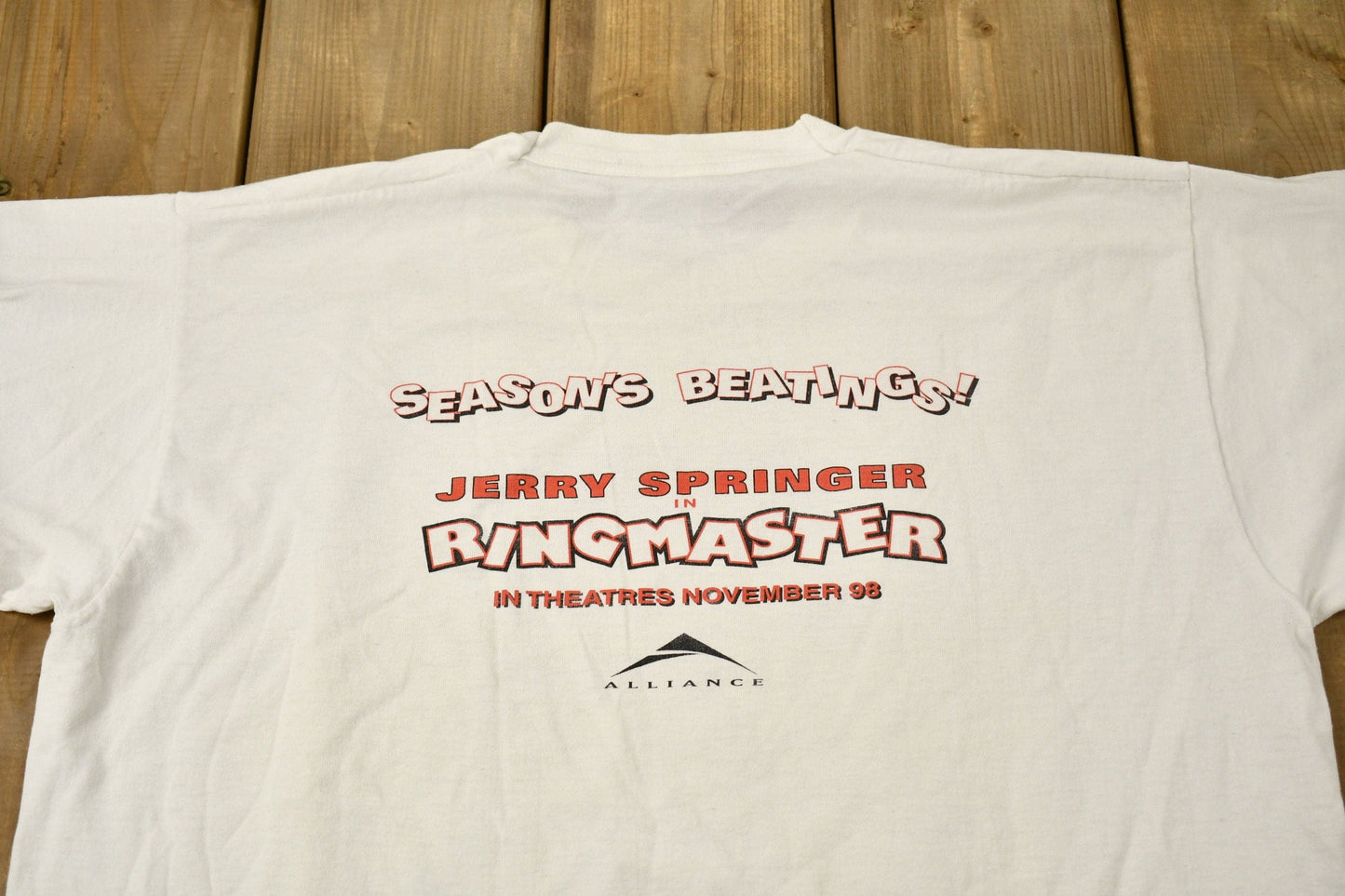 Vintage 1998 Jerry Springer In Ringer Master Movie Promo T-shirt Men's Large from propervintagecanada