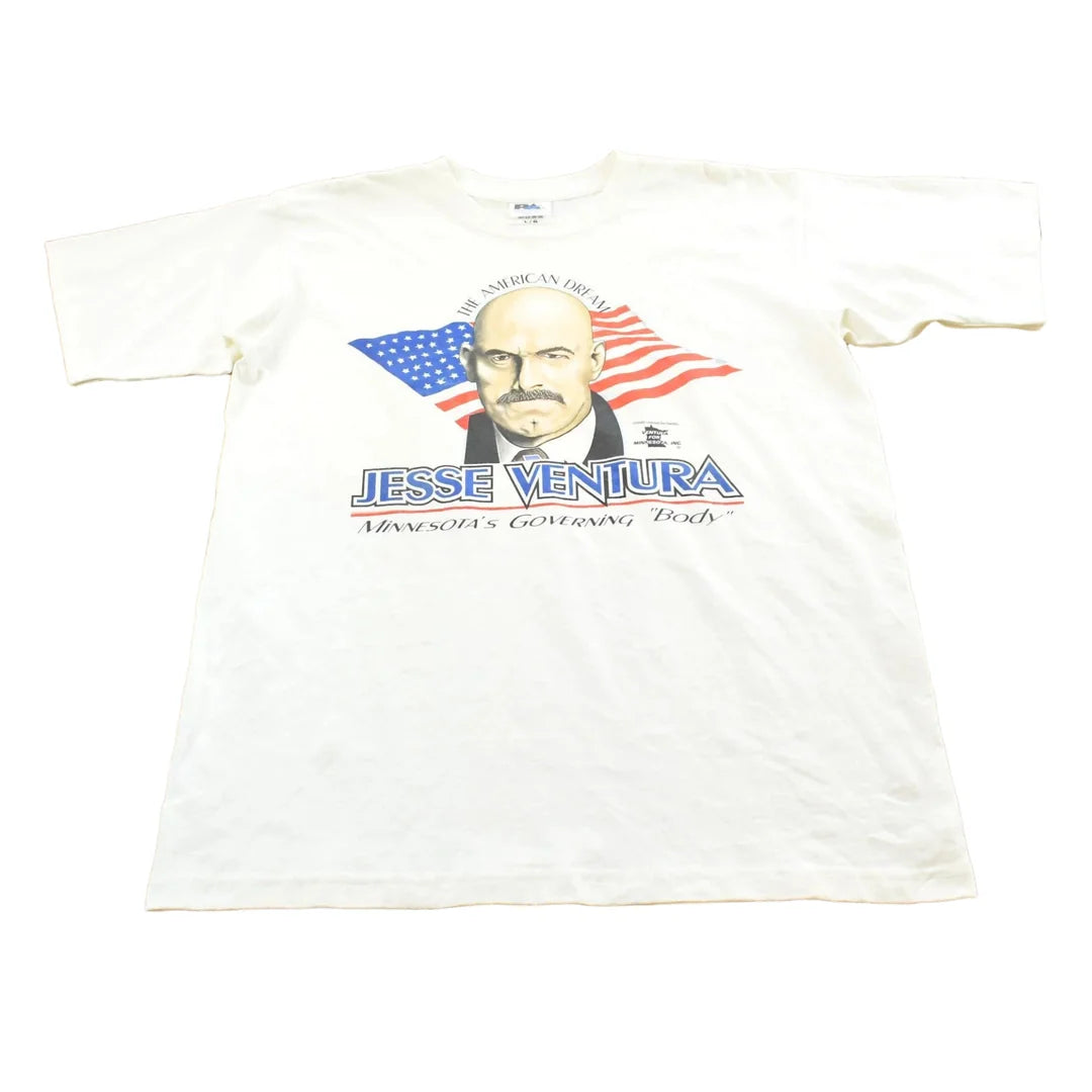 Vintage 1998 Jesse Ventura Minnesota Governor WWE T-Shirt Mens L from propervintagecanada