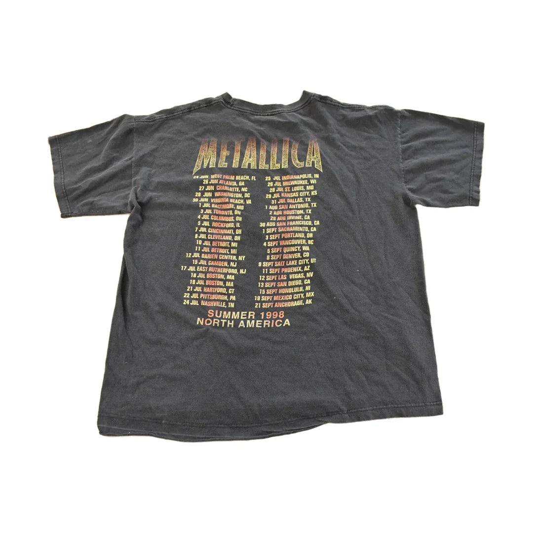 Vintage 1998 Metallica Reload Summer Tour Band T-Shirt Men's XL from propervintagecanada
