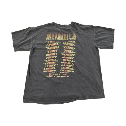 Vintage 1998 Metallica Reload Summer Tour Band T-Shirt Men's XL from propervintagecanada