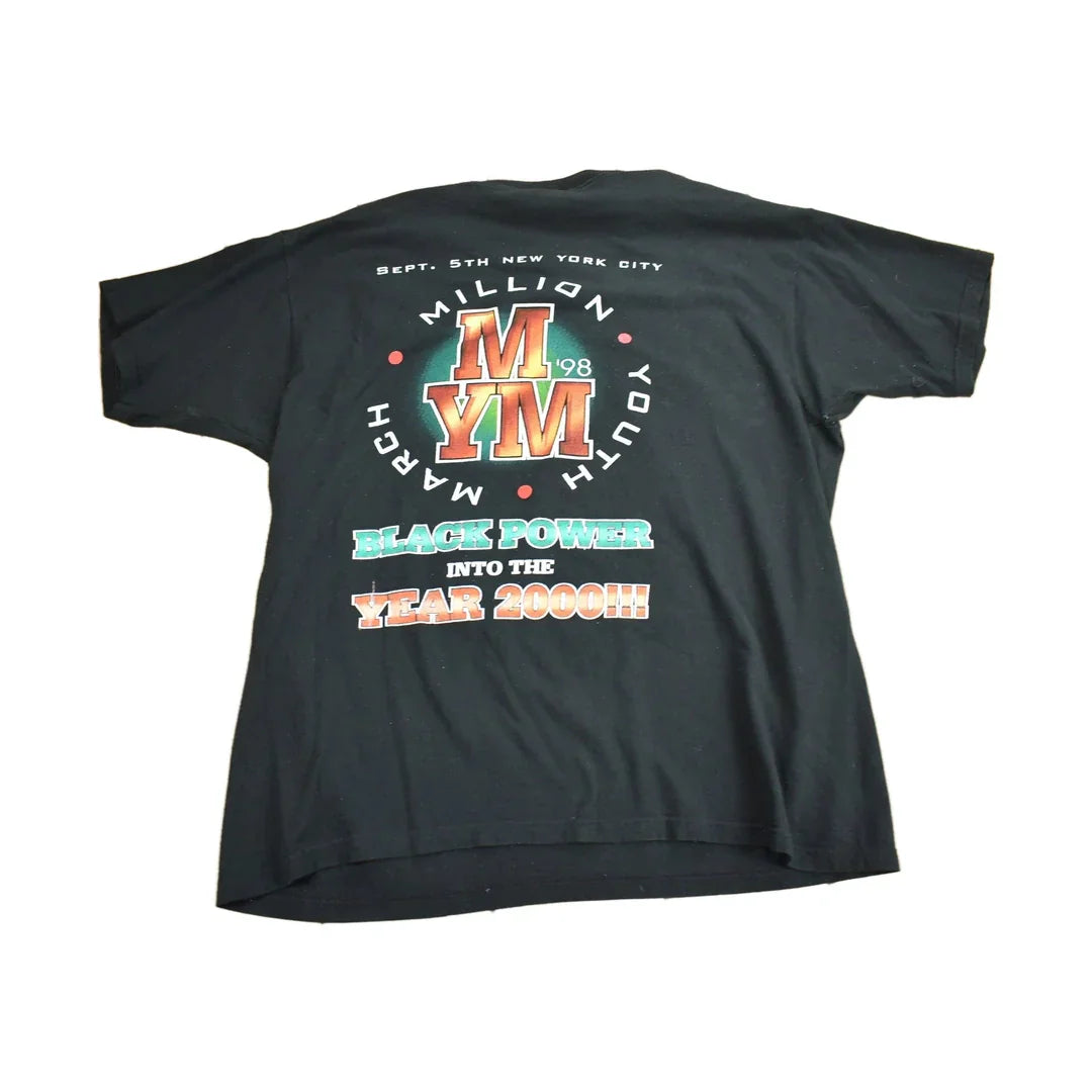 Vintage 1998 Million Youth March African American Pride Graphic T Shirt Men's XL from propervintagecanada
