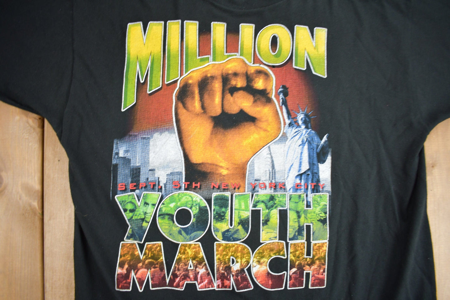 Vintage 1998 Million Youth March African American Pride Graphic T Shirt Men's XL from propervintagecanada