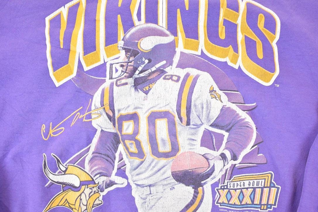 Vintage 1998 Minnesota Vikings Super Bowl Champions NFL Crewneck Sweatshirt Men's XL from propervintagecanada