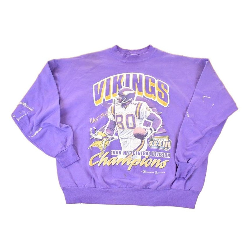 Vintage 1998 Minnesota Vikings Super Bowl Champions NFL Crewneck Sweatshirt Men's XL from propervintagecanada