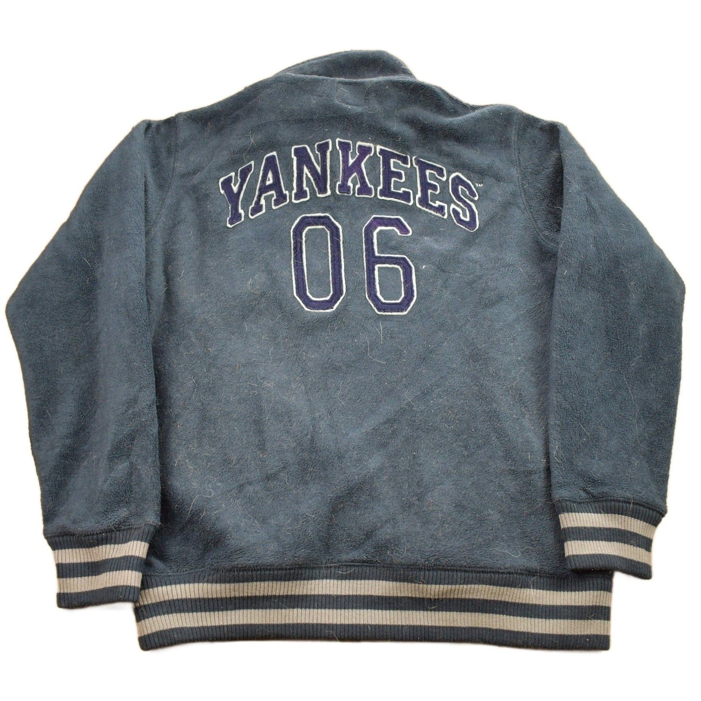 Vintage 1998 New Yankees MLB Heavy Weight Quarter Zip Fleece Sweater Men's XL from propervintagecanada