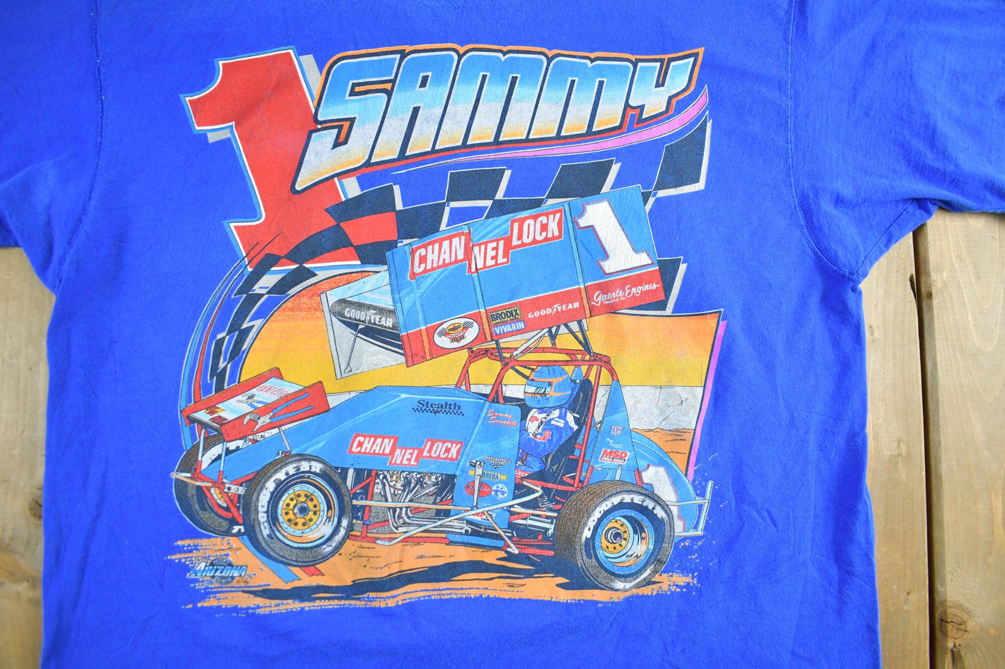 Vintage 1998 Sammy Swindell Channellock Sprint Car T-Shirt Men's XL from propervintagecanada