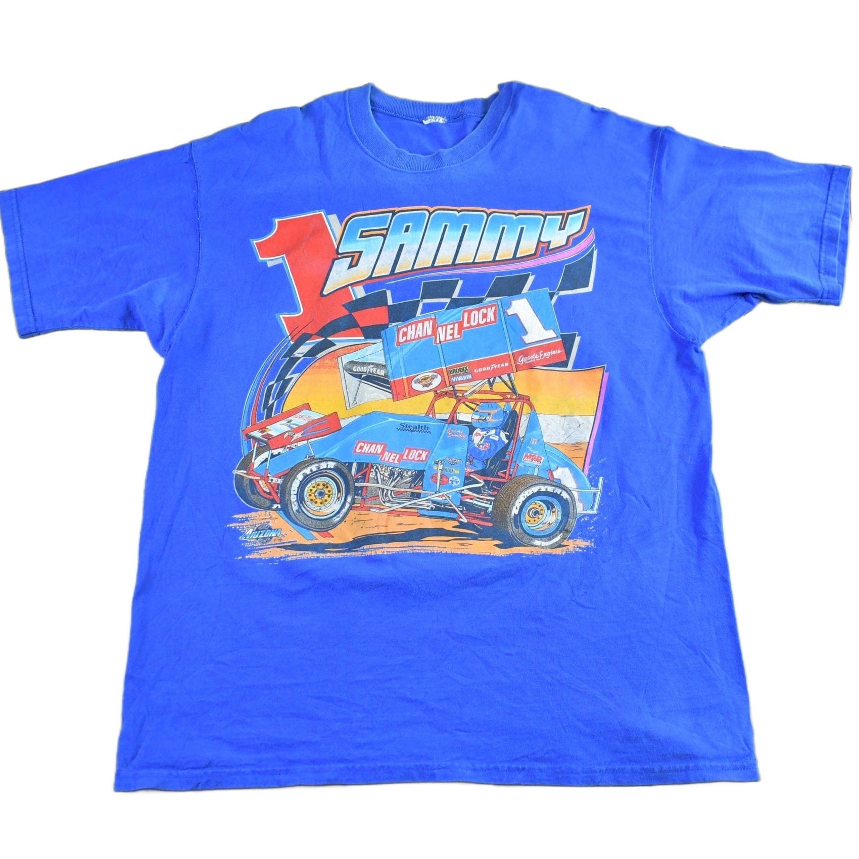 Vintage 1998 Sammy Swindell Channellock Sprint Car T-Shirt Men's XL from propervintagecanada