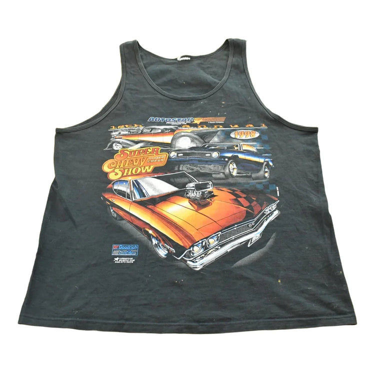 Vintage 1998 Super Chevy Car Show Tour Tank Top Men's XL from propervintagecanada