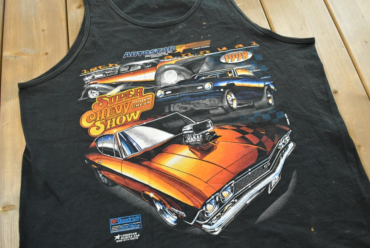 Vintage 1998 Super Chevy Car Show Tour Tank Top Men's XL from propervintagecanada