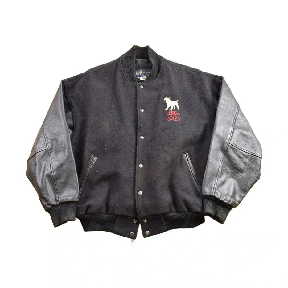 Vintage 1998 There's Something About Mary Leather Varsity Jacket Men's XL from propervintagecanada