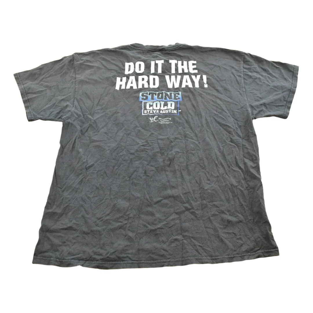 Vintage 1998 Titan Stone Cold Do it the Hard Way Metal Skulls Wrestling T-Shirt Mens XL from propervintagecanada